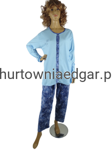 PIŻAMA DAMSKA DŁUGI RĘKAW ROZPINANA LA PENA  4 Szt