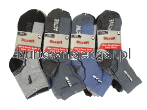 SKARPETY  MĘSKIE  SPORT  3/4  SILVER  5 Par
