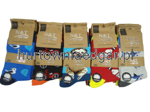 SKARPETY  MĘSKIE  KOLOROWE  N&T  5 Par