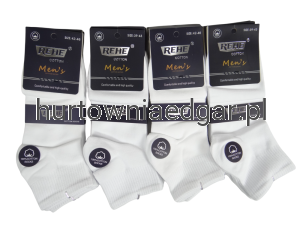 SKARPETY  MĘSKIE  BIAŁE  REHE  5 Par