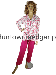 PIŻAMA DAMSKA ROZPINANA DŁUGI RĘKAW LA PENA  4 Szt