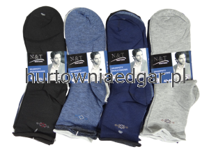 SKARPETY  MĘSKIE  BEZUCISKOWE  N & T  5 Par