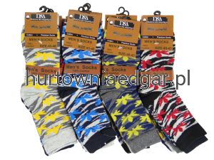 SKARPETY  MĘSKIE  KOLOROWE WYSOKIE  SILVER  5 Par