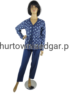 PIŻAMA DAMSKA DŁUGI RĘKAW ROZPINANA LA PENA  4 Szt