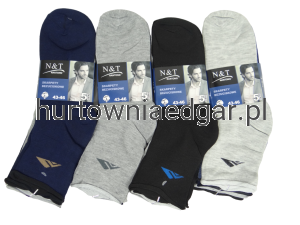 SKARPETY  MĘSKIE  BEZUCISKOWE  N & T  5 Par